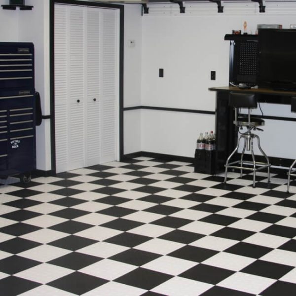 Diamond Garage Floor Tiles Checkered